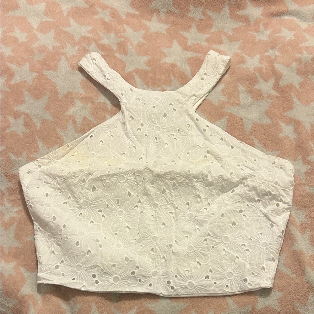 White Eyelet Women's Top